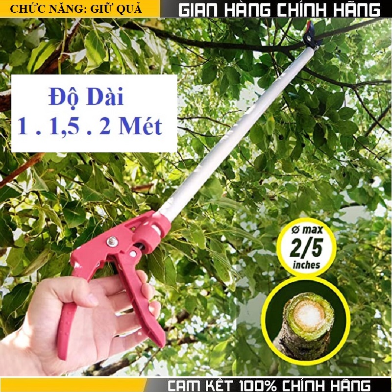 Kéo cắt tỉa cành cây trên cao ,kéo hái hoa quả 1m , 1.5m , 2m