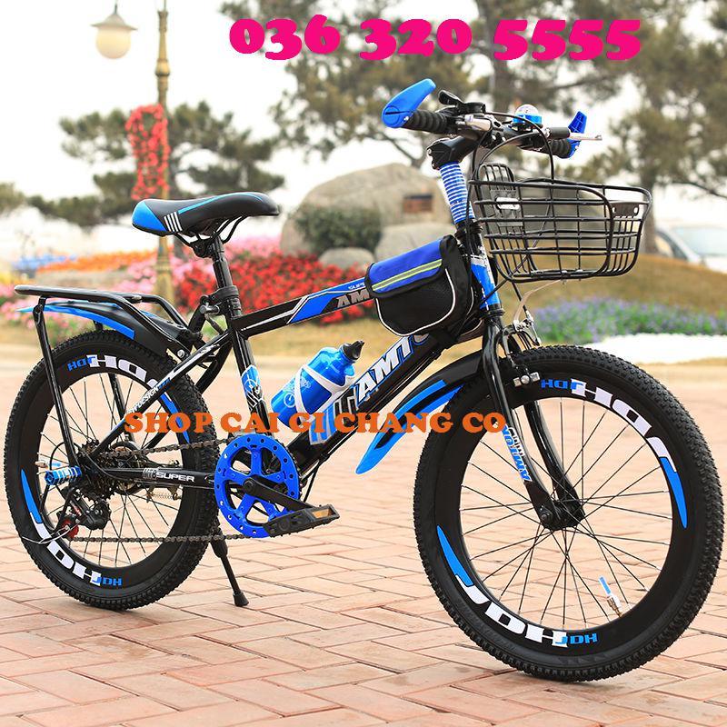 XE ĐẠP ĐỊA HÌNH CHO NAM TỪ 6 ĐẾN 10 TUỔI KÈM GIỎ VÀ GÁC BAGA