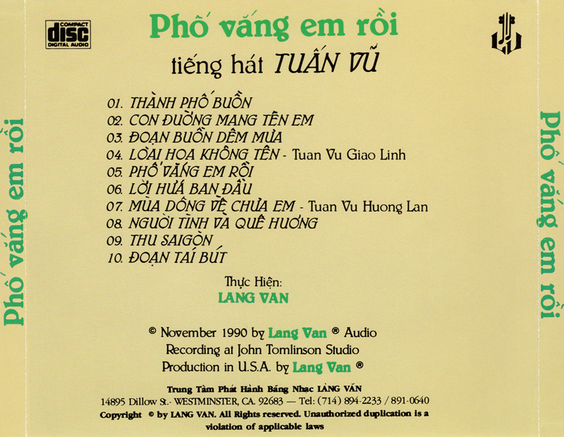Làng Văn CD077 - Tuấn Vũ - Phố Vắng Em Rồi F1