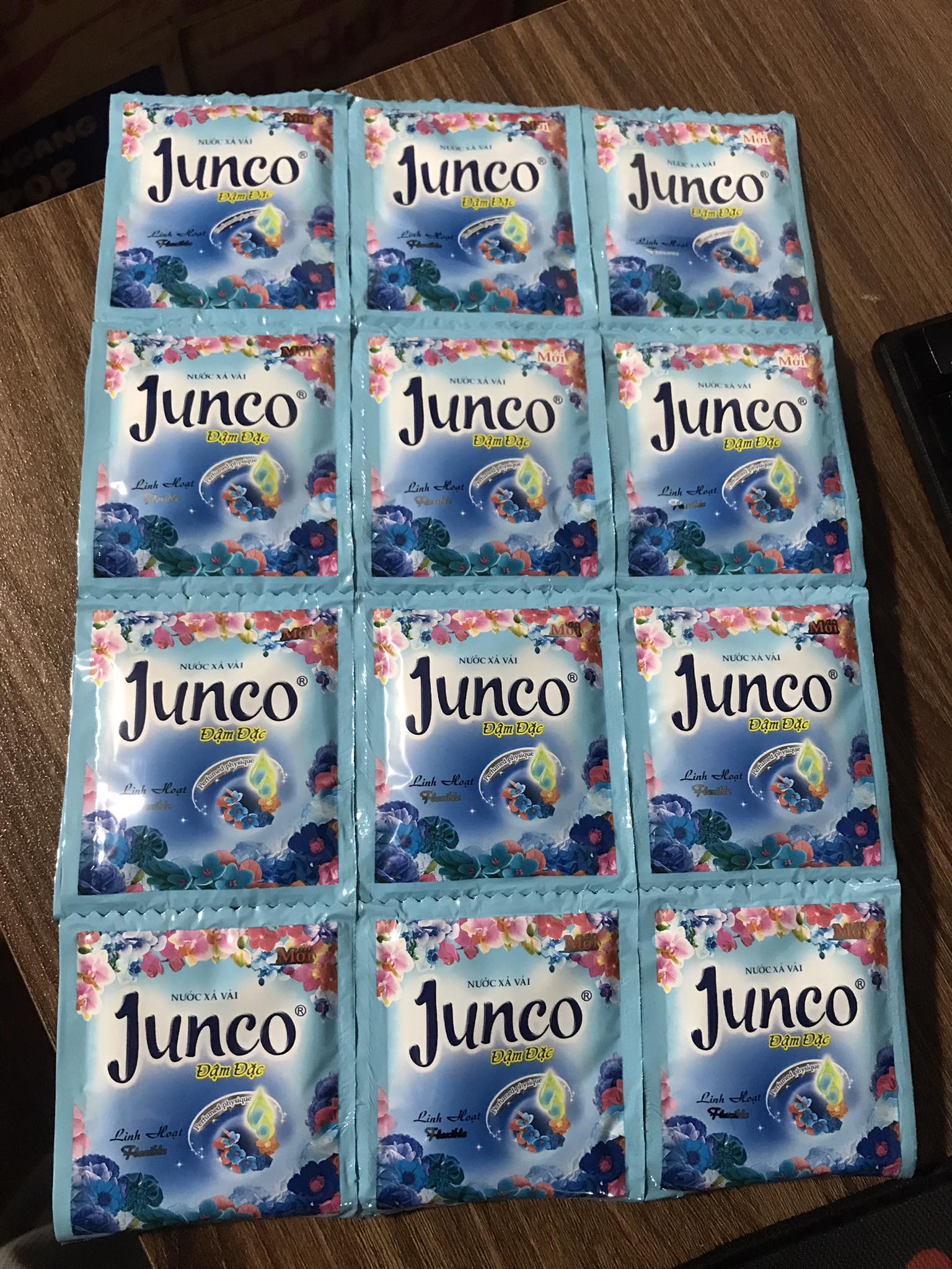 Combo nước xả vải junco dây 20 gói ( 2 dây)