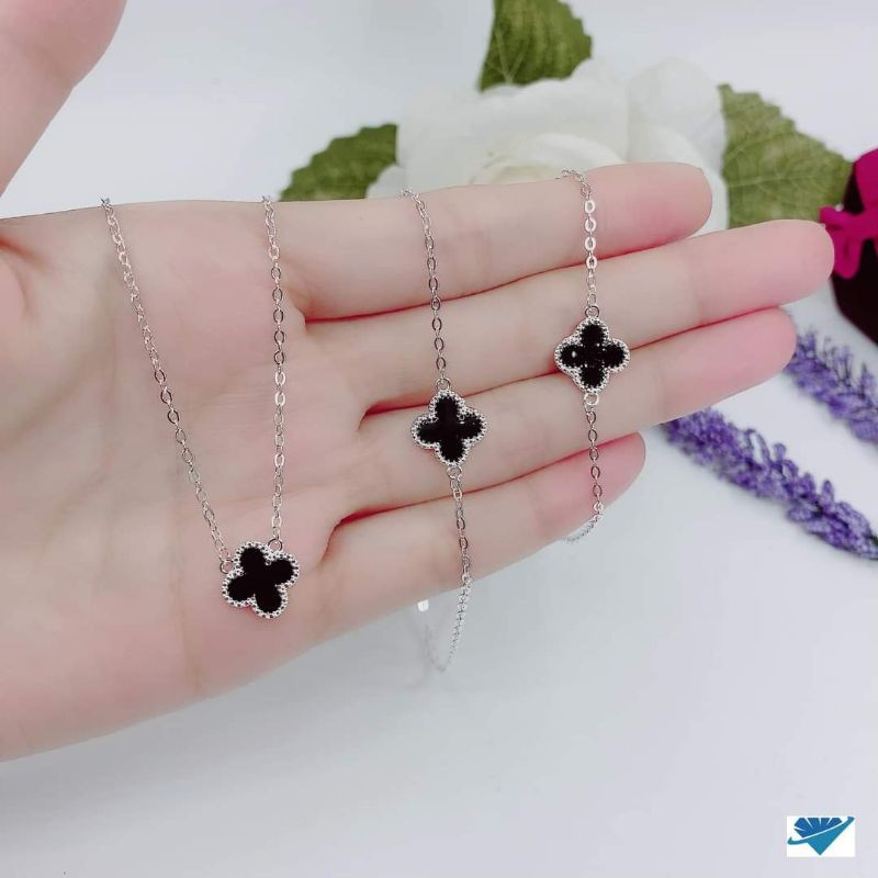 BỘ TRANG SỨC CỎ 4 LÁ BẠC (giá lẻ món)