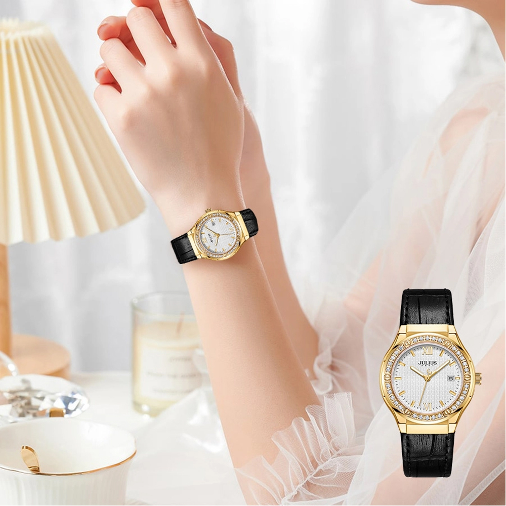 Đồng hồ nữ Julius JA-1395 dây đa đính đá