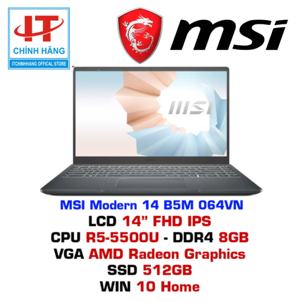 [ Hàng Mới 100% ] Laptop MSI Modern 14 B5M 064VN - Full Box