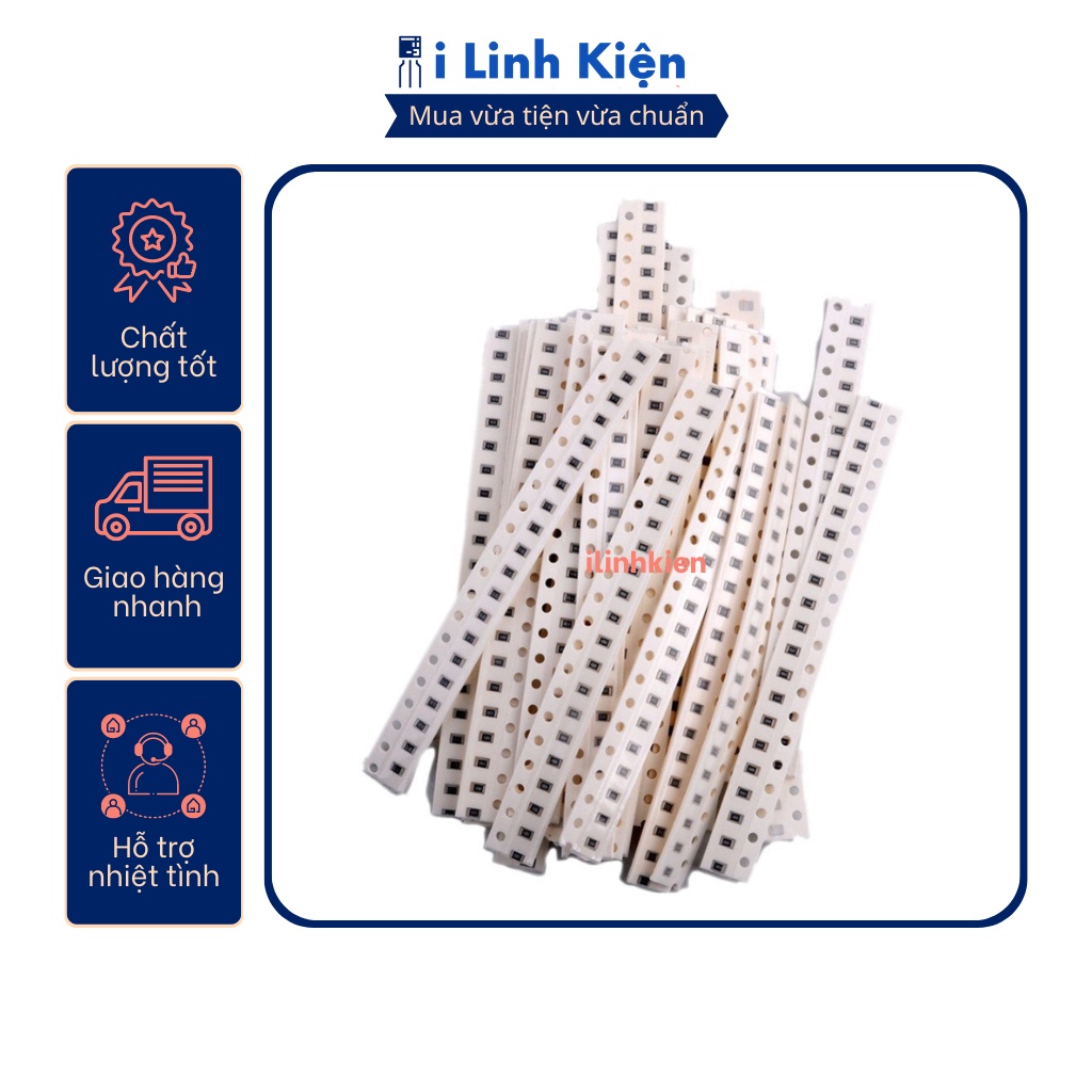 Điện trở dán 0805 2.2K 1% chất lượng tốt (dây 100c)