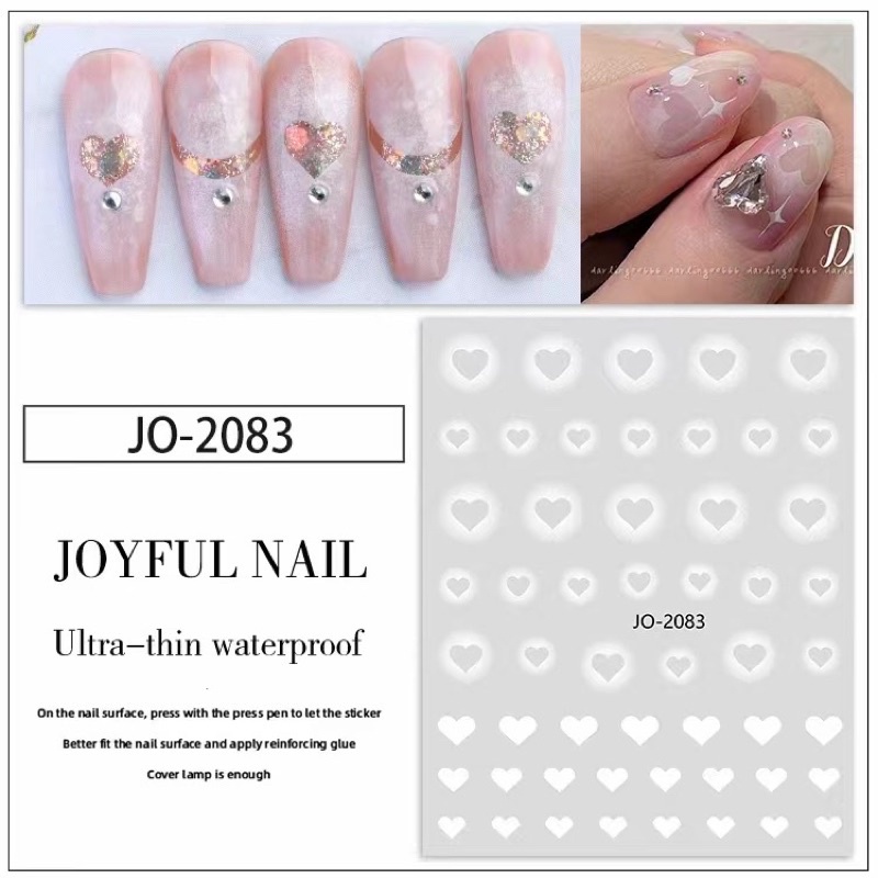 sticker 3d lấp lanh miếng dán móng tay nail