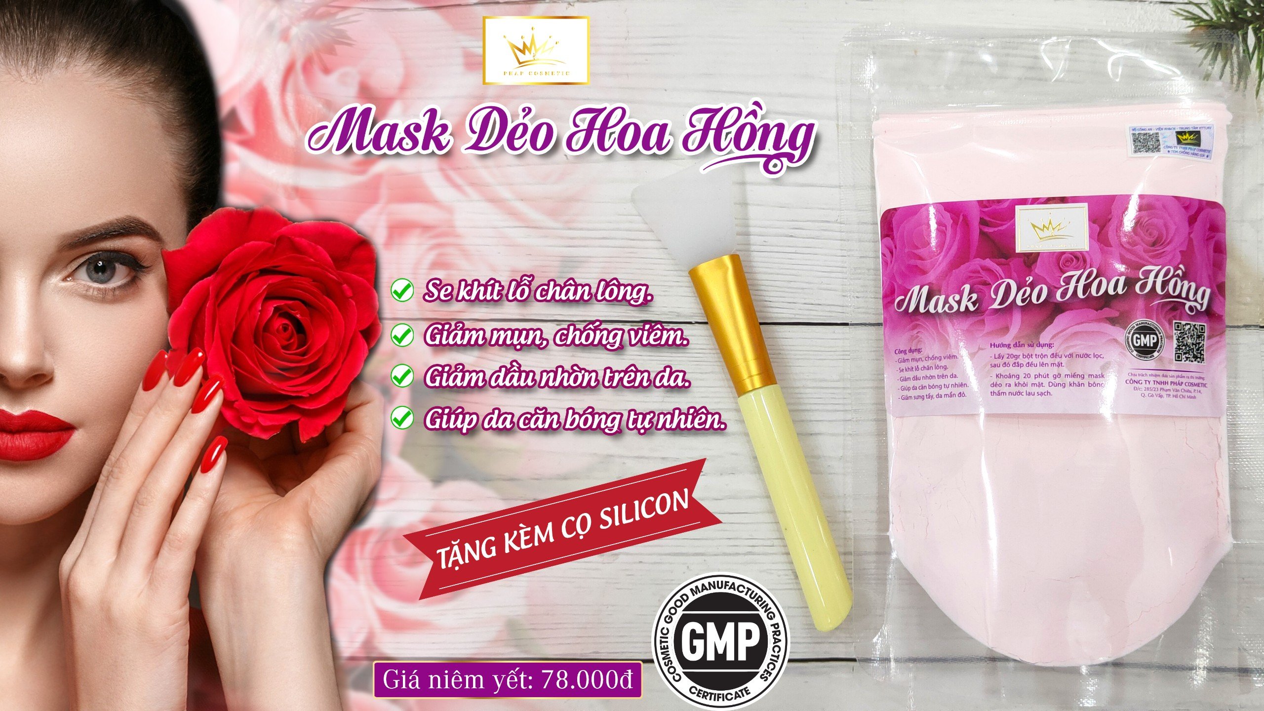 Mask hoa hồng Pháp
