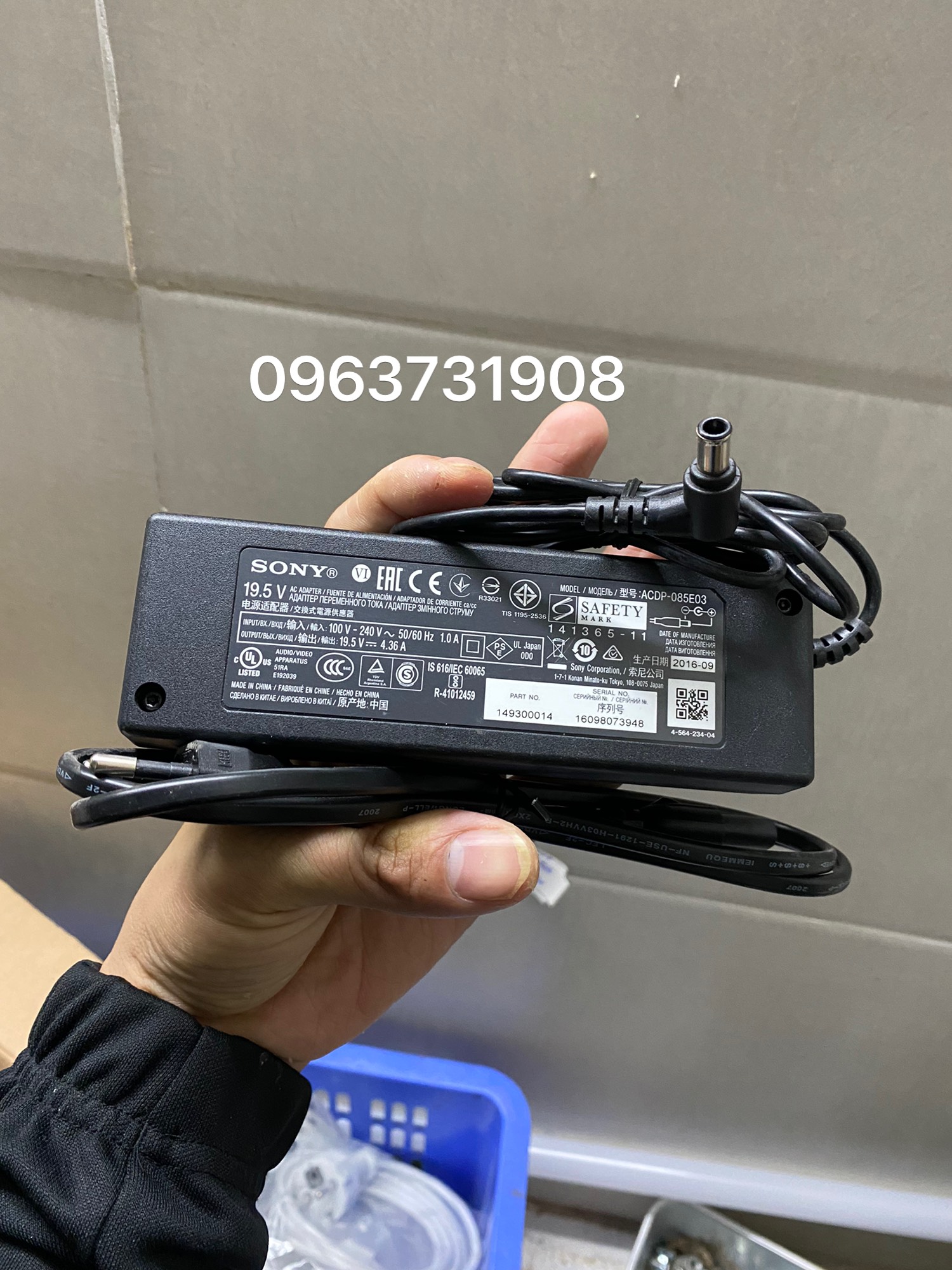 Dây nguồn tivi sony 19.5v 4.36a zin