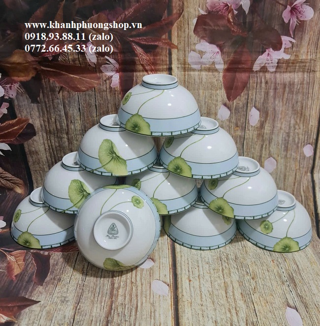 chén cơm tích tuyết thảo sứ Minh Long - chén cơm sứ minh long