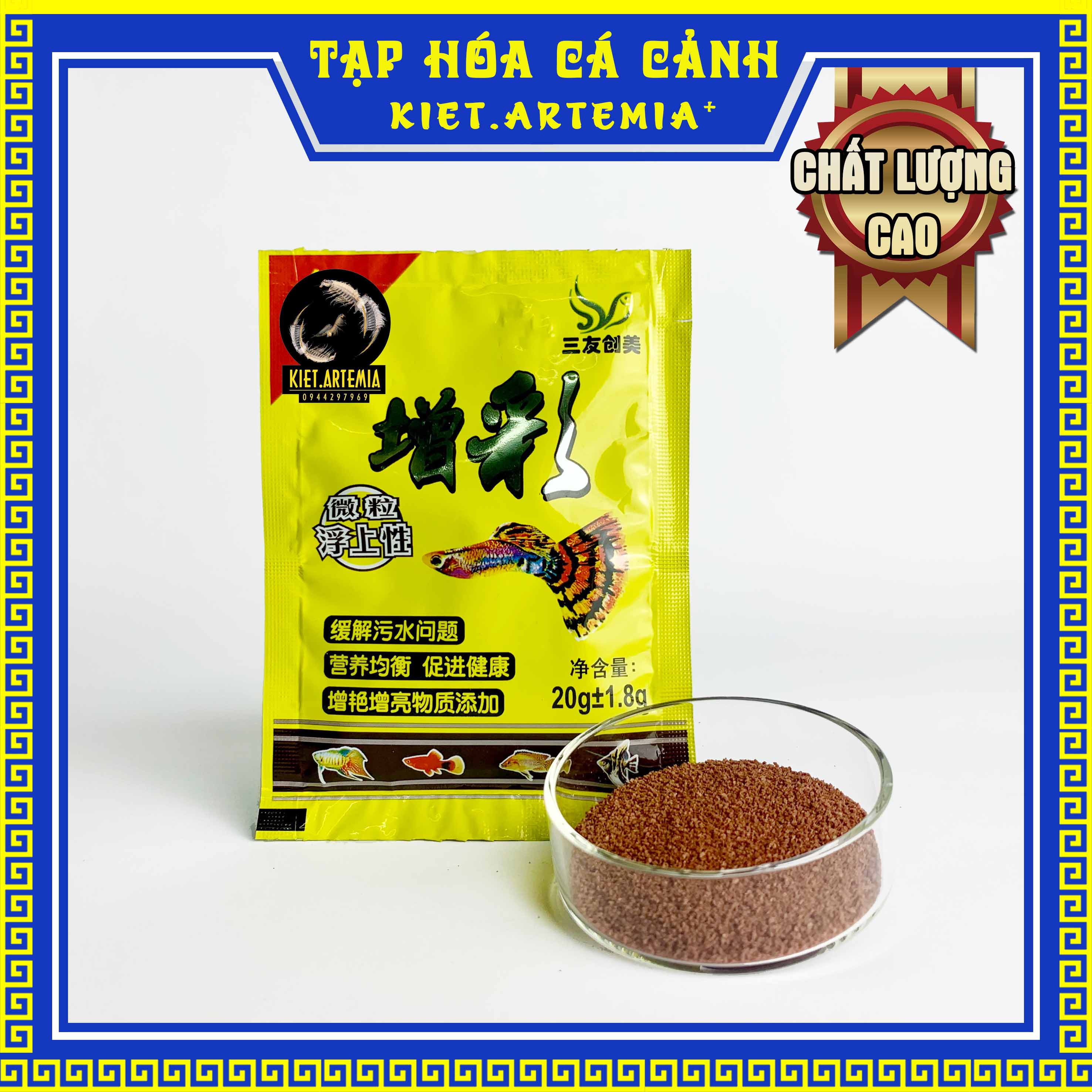 Thức ăn cho cá cảnh, cám vàng dành cho betta, guppy,..