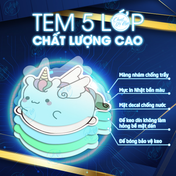 Combo 100 sticker thỏ MOLANG dễ thương chất liệu decal nhựa hình dán chống nước trang trí laptop điện thoại xe máy