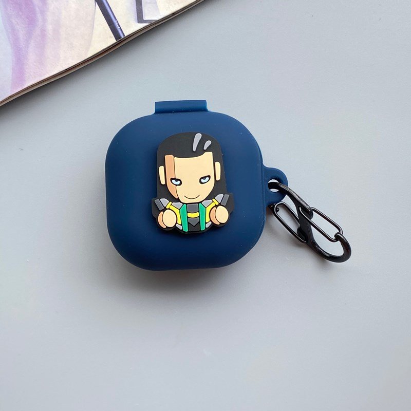 [HCM]Bao Case Ốp Bảo Vệ Tai Nghe Galaxy Buds Live Hình Siêu Anh Hùng Kèm Móc Treo Thép Không Rỉ