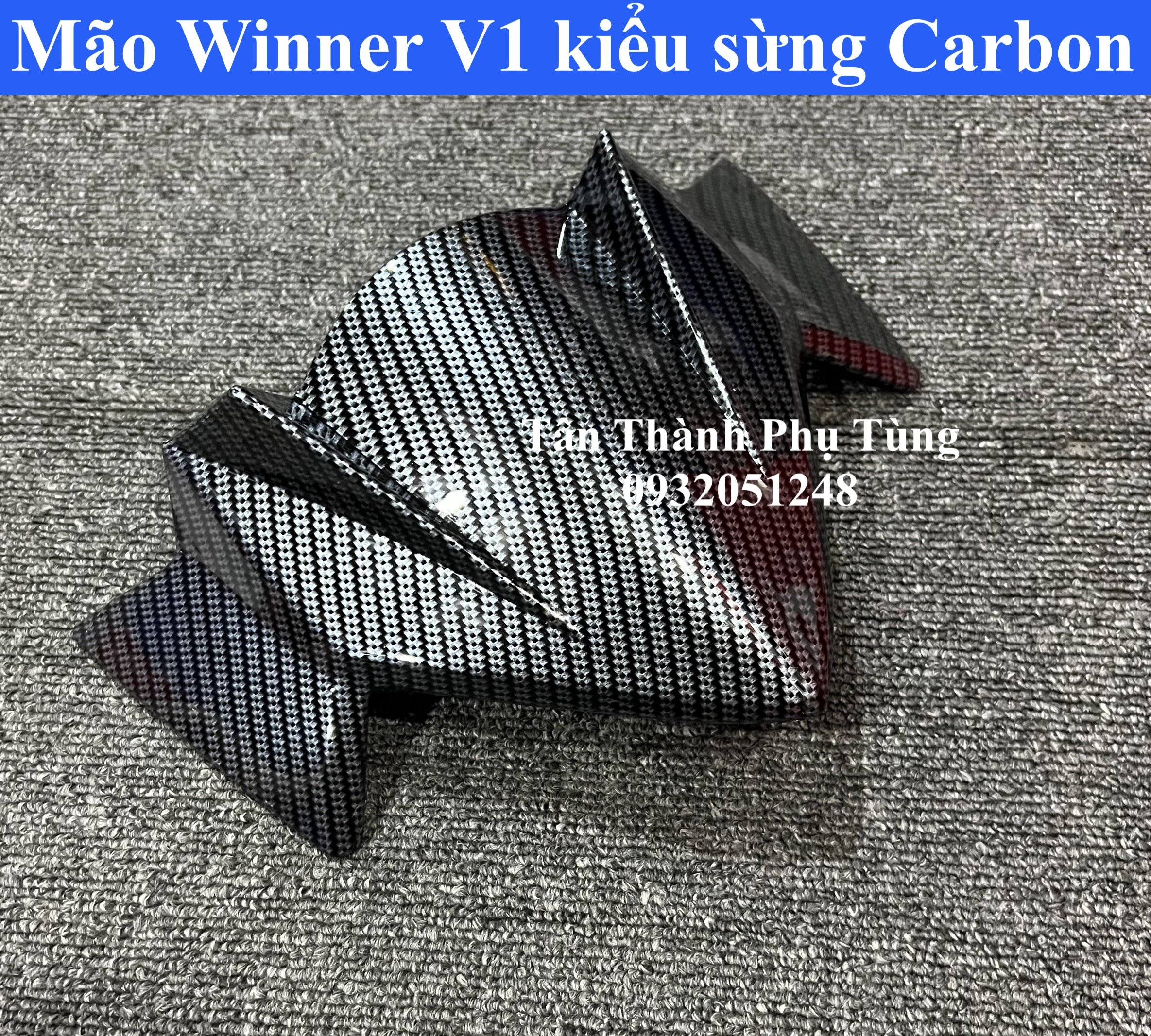 Mão Winner V1 kiểu sừng - màu Carbon