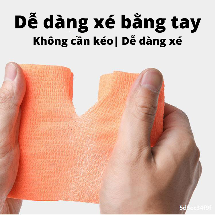 Băng cuốn thể thao tự dính, Băng dán cổ tay, cổ chân thể thao chất liệu vải không dệt chống chấn thương bảo vệ cơ khớp