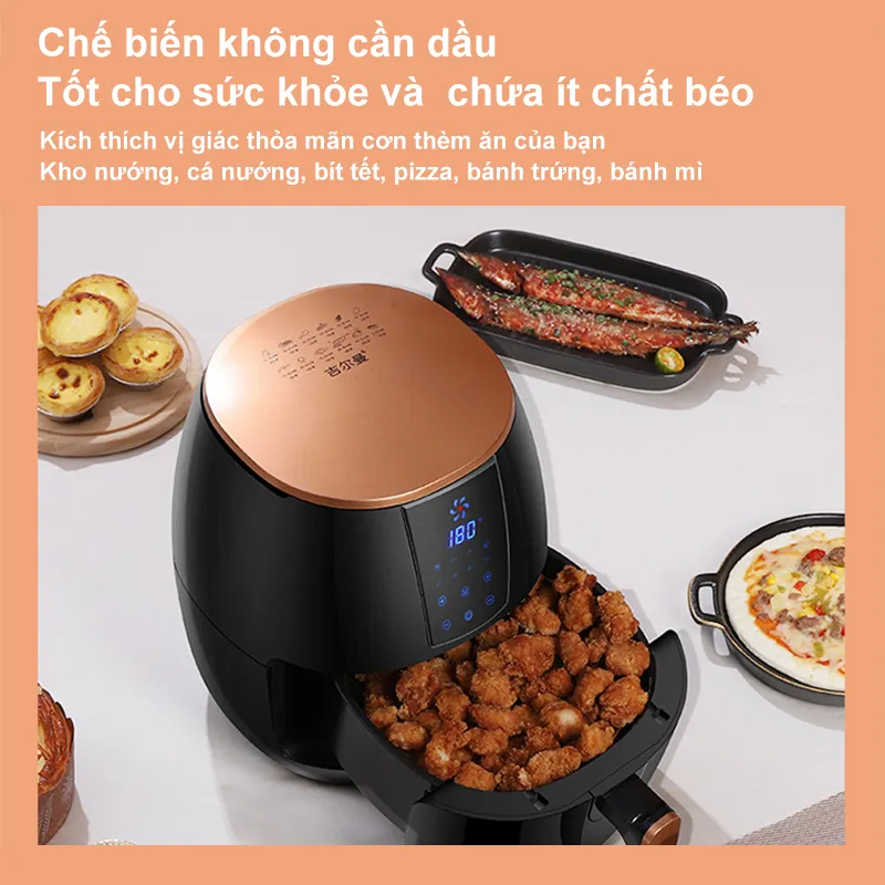 [Bảo hành 12 tháng] Nồi chiên không dầu điện tử 4,5L