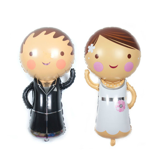 bóng bay hình cô dâu chú rể ,bóng hình ly champain,hình chữ hỷ,  hình nhẫn cưới, trang trí phòng cưới, phòng tân hôn