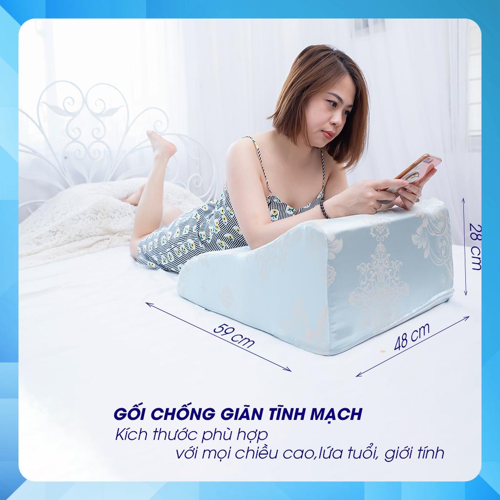 GỐI CHỐNG SUY GIÃN TĨNH MẠCH CHÂN YOROKOBI KÍCH THƯỚC 59*48*28CM