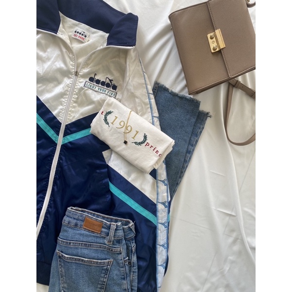 [2HAND] ÁO KHOÁC JACKET KOREA (MÀU XANH THAN PHỐI XÁM)