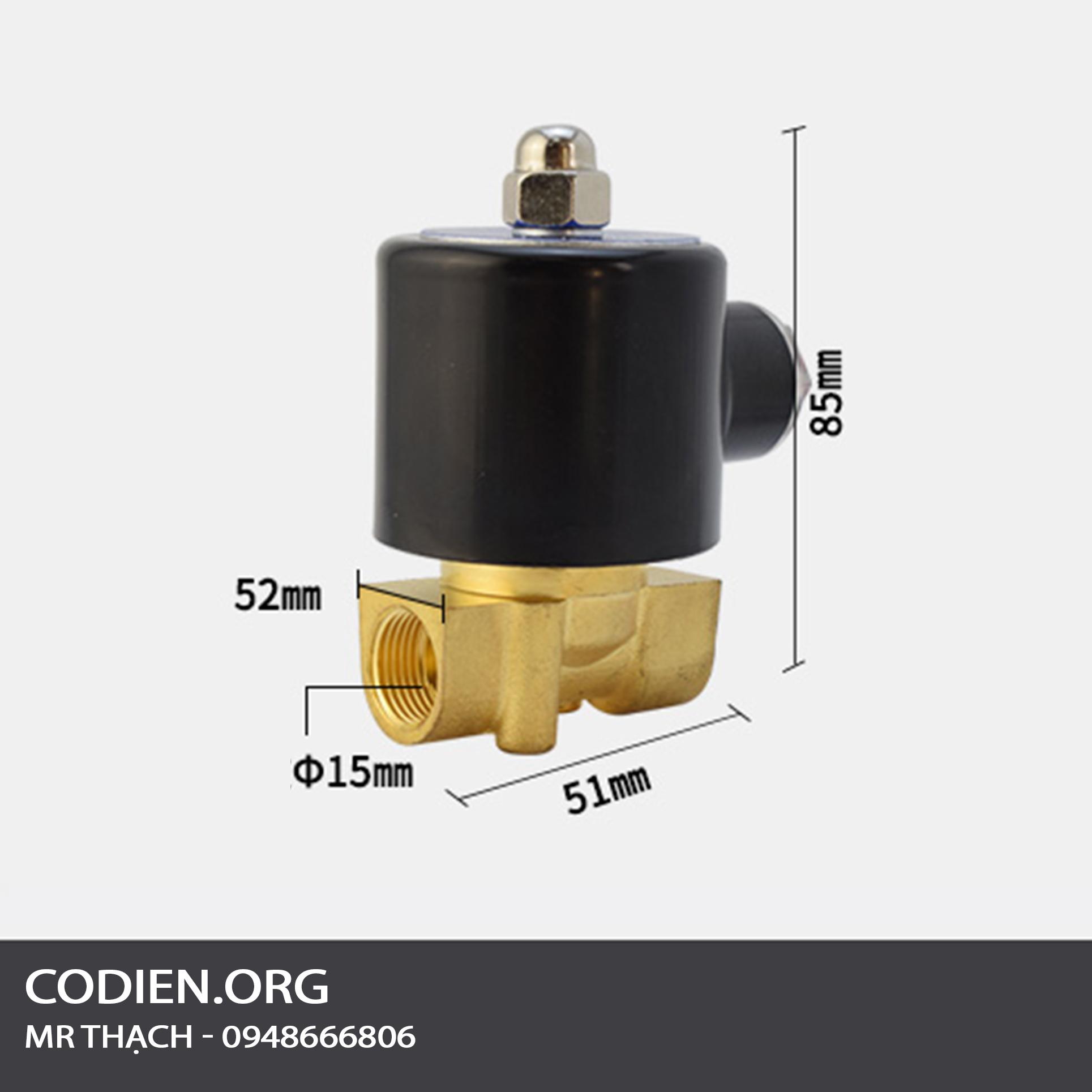 Van điện từ Uni-D DN10 đường kính van 15mm