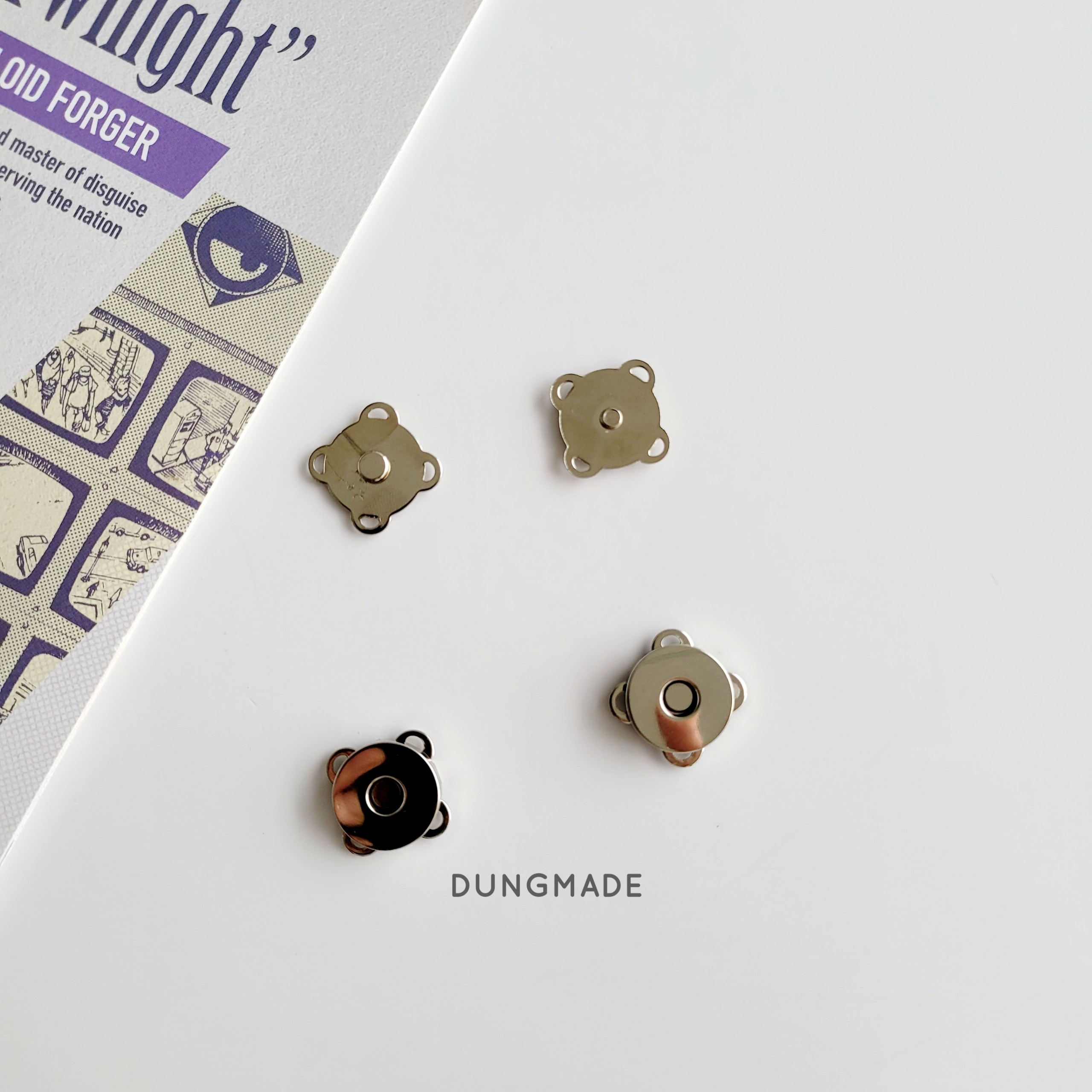 Nút nam châm khâu nút hít nam châm khâu kích cỡ 14mm, 18mm