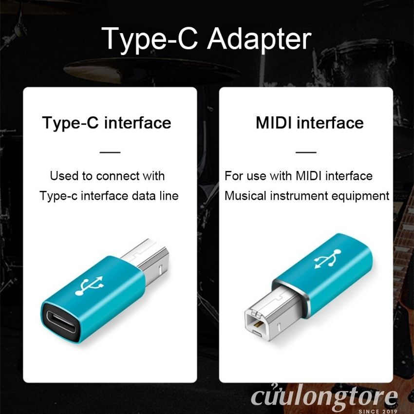 OTG Type C to USB Type B convert type C to type B 2.0 MIDI connector for printer fax machine scanner instrument piano electronic drum DJ