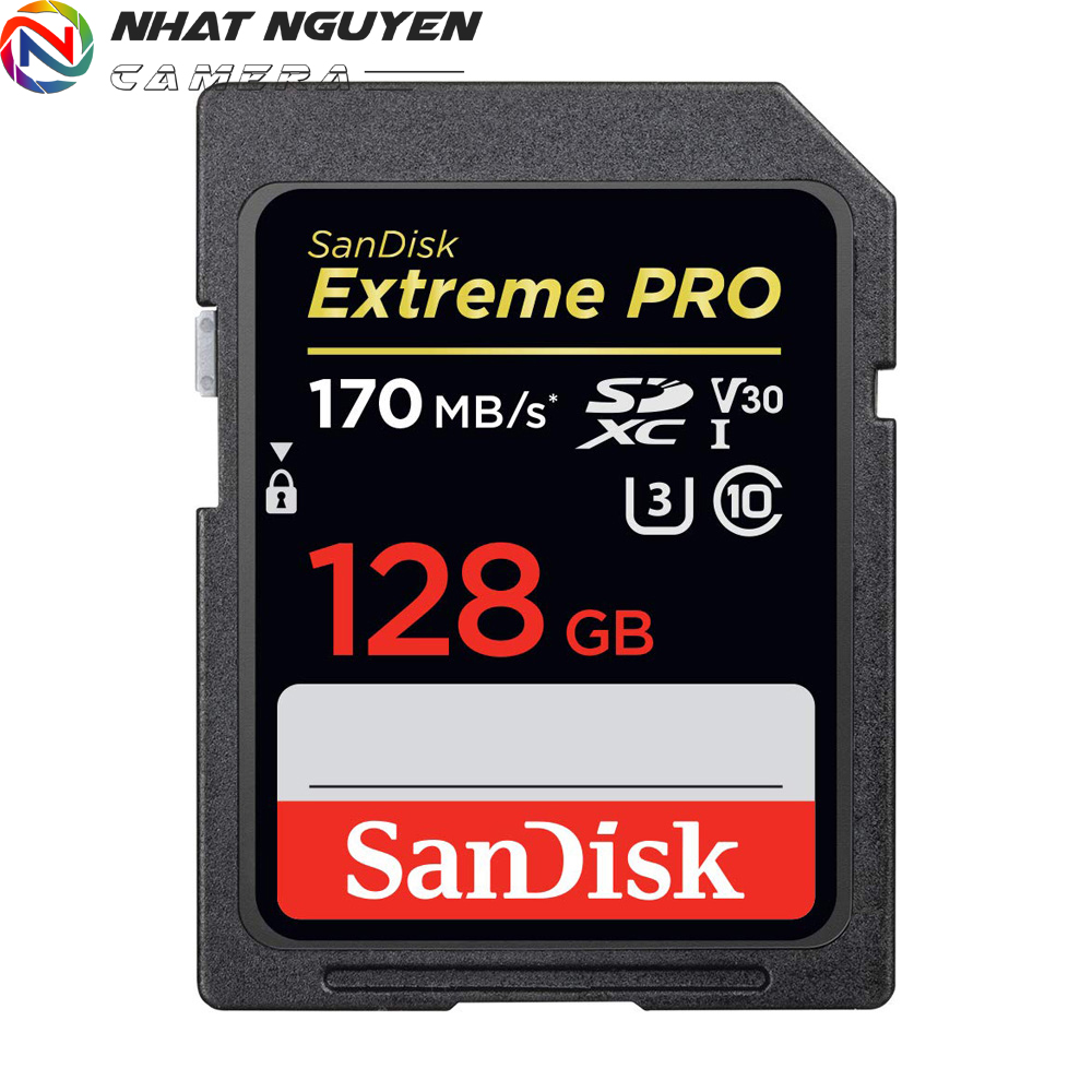Thẻ sd 128gb sandisk extreme pro 170mb/s class 10 u3 v30 1133x