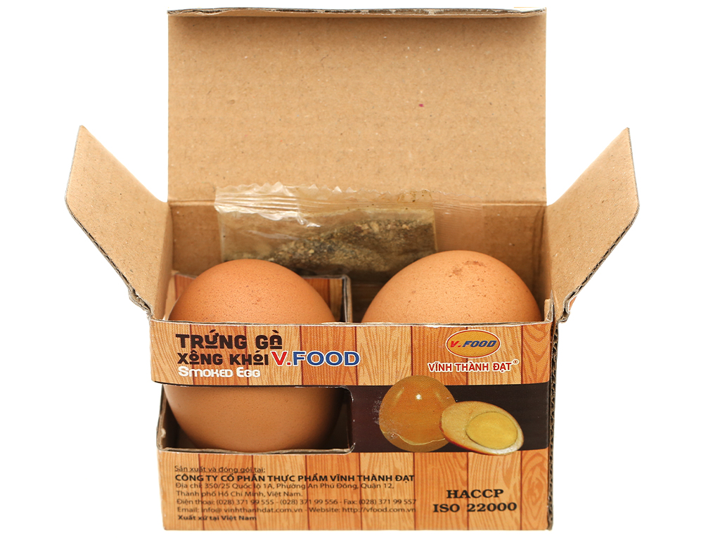[GIÁ CỰC TỐT] Trứng gà xông khói ăn liền - Vĩnh Thành Đạt (2 Quả/Hộp)