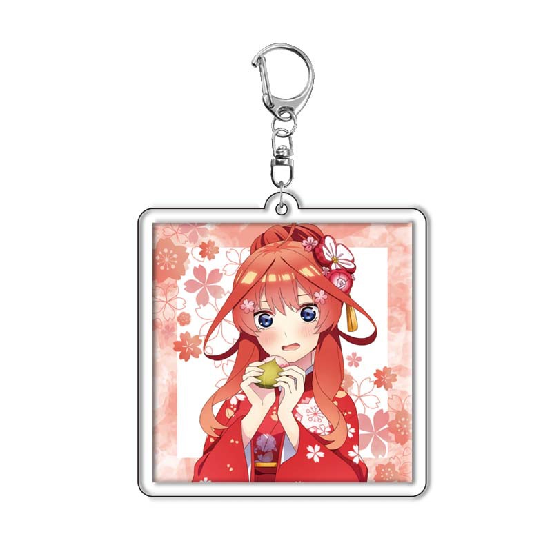 Móc khóa mica anime Gotoubun no Hanayome - Mẫu 2 (Hình in ép giữa 2 mặt mica) [T69 Shop]