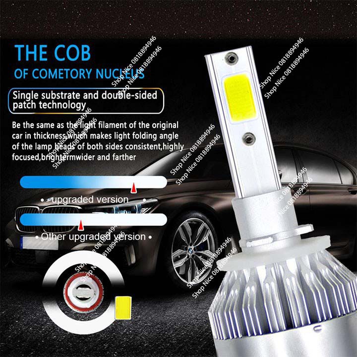 Hàng Chất giá tốt Đèn Led xe máy C6 - 2 tim giá 1 đôi