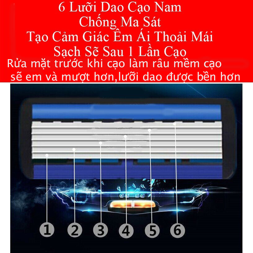 Lưỡi dao cạo râu 6 lớp(không kèm cán dao)