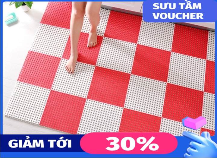Thảm chống trơn phòng bếp, phòng vệ sinh và các khu vực ẩm ướt.( 30x30cm một tấm), thảm chống trơn