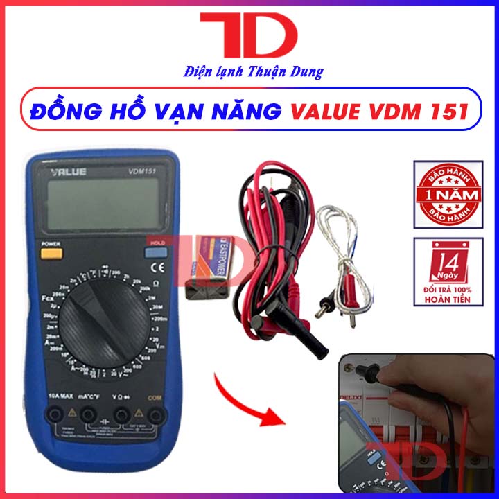 Đồng hồ vạn năng VALUE VDM151