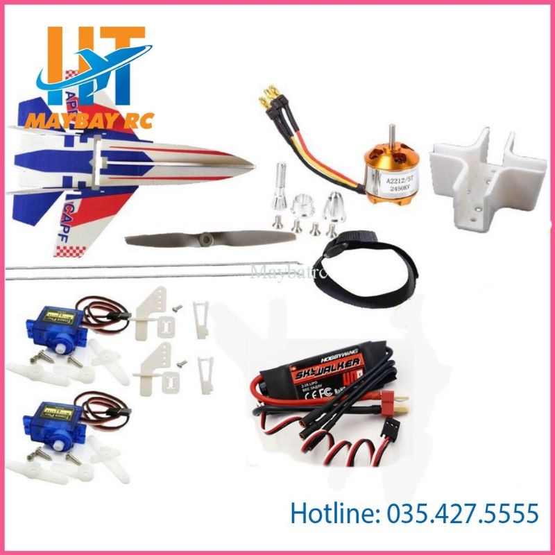 Combo kit máy bay su27 + đồ điện cho người mới chơi