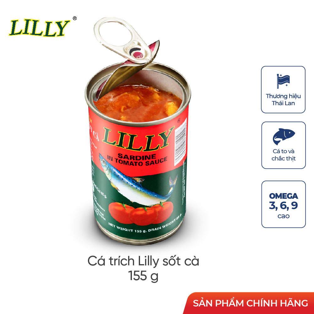 LS - Lốc 5 Lon Cá Trích sốt cà Lilly