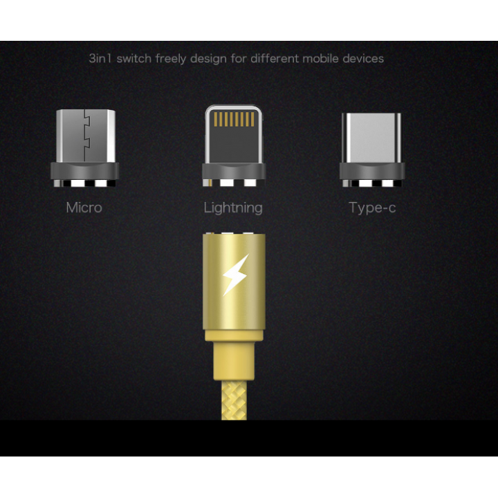 [HCM]Cáp sạc Nam Châm REMAX RC - 095 Series - Sạc cổng Lightning, TypeC & MicroUSB
