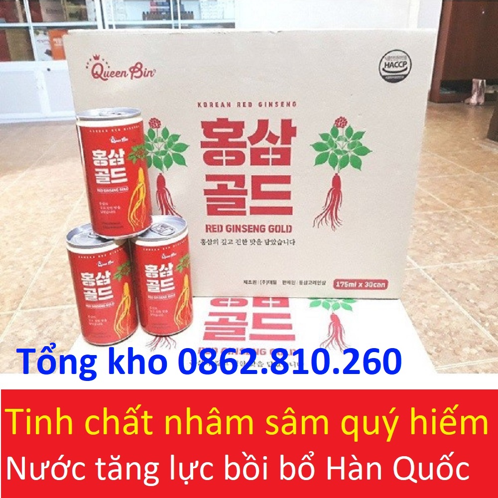 Lon nước hồng sâm hàn quốc red ginseng gold 175ml (pocheon Dongnam Nonghyup linh chi nhung hưu đông trùng hạ thảo) [HÀNG MỚI VỀ]