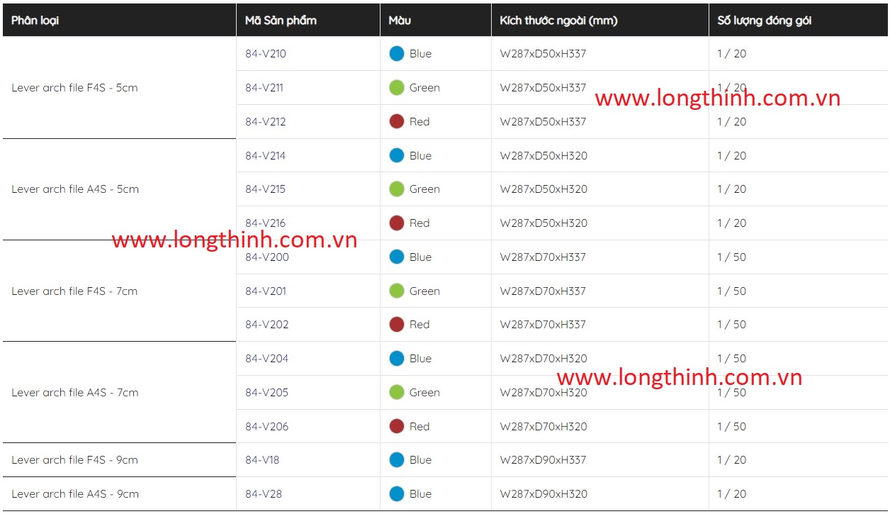 [HCM]Bìa còng Plus A4 7cm xanh dương