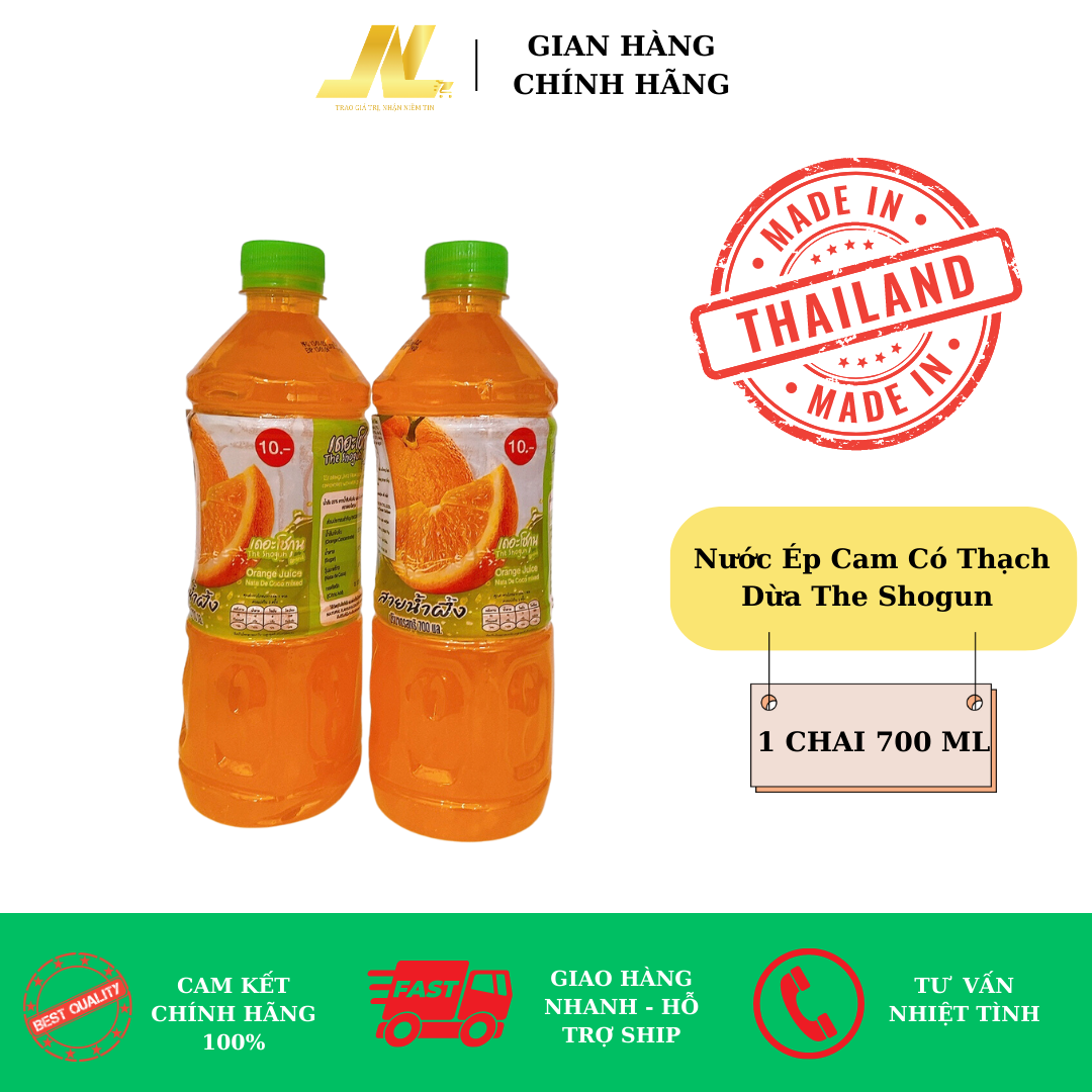 Nước Ép Cam Có Thạch Dừa The Shogun 700 ml Thái Lan