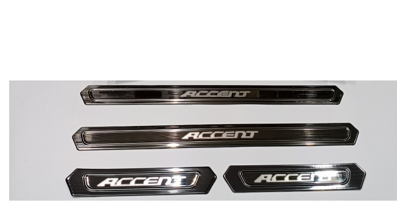 NẸP BƯỚC CHÂN , ỐP BẬC CỬA  ACCENT 2018, 2019, 2020 2021 2022 2023 vân titan tặng kèm keo 3M hai mặt