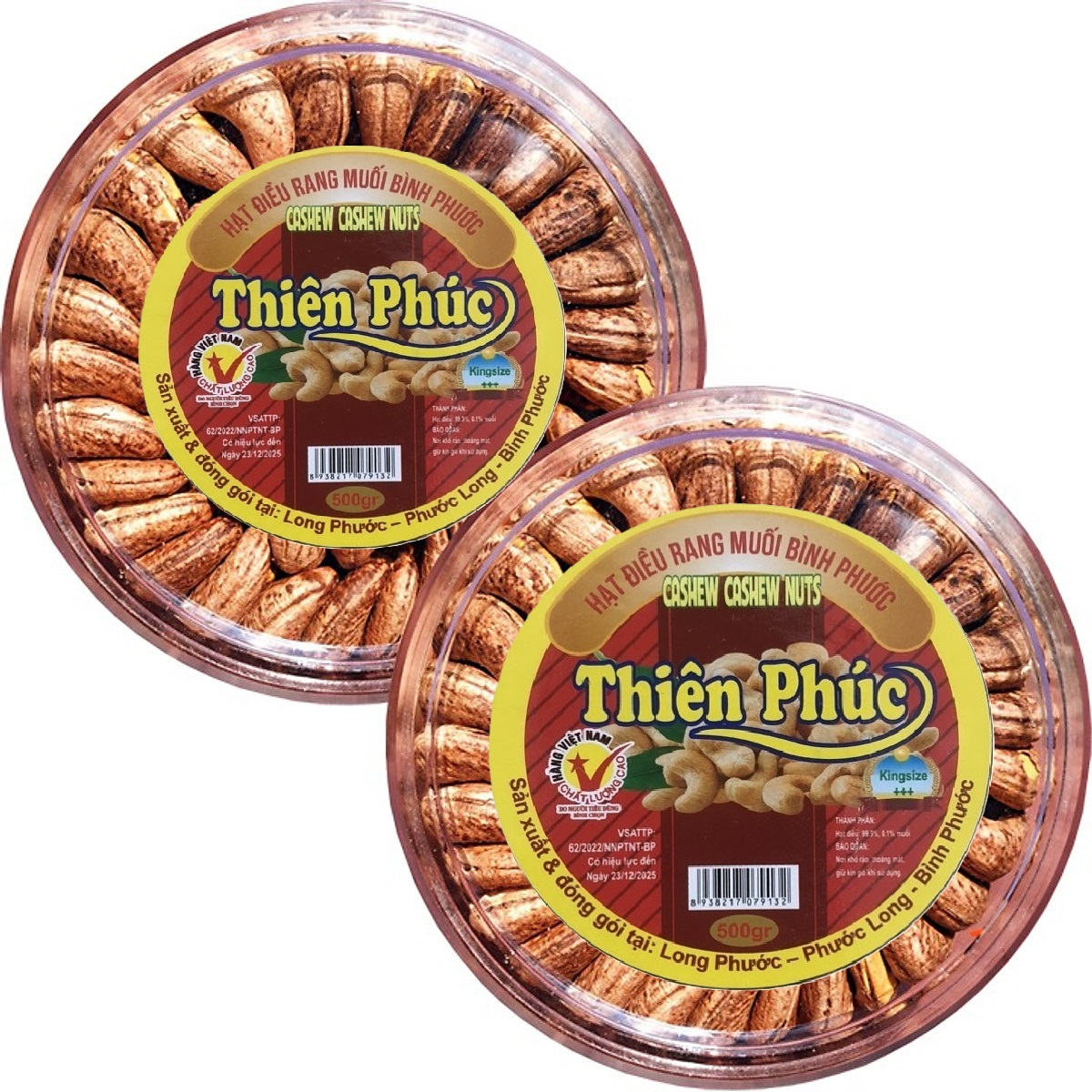 500G HẠT ĐIỀU RANG MUỐI NGUYÊN LỤA BÌNH PHƯỚC