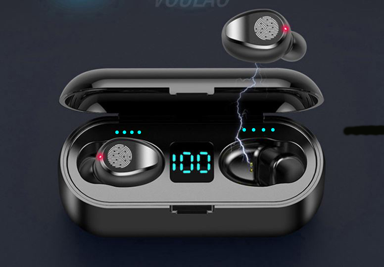 Tai Nghe Nhét Tai Không Dây F9 TWS Chính Hãng, Tai Nghe Bluetooth 5.0, Điều Khiển Cảm Ứng, Có Màn Hình LED, Chống Nước, Hộp Sạc 2000MAh