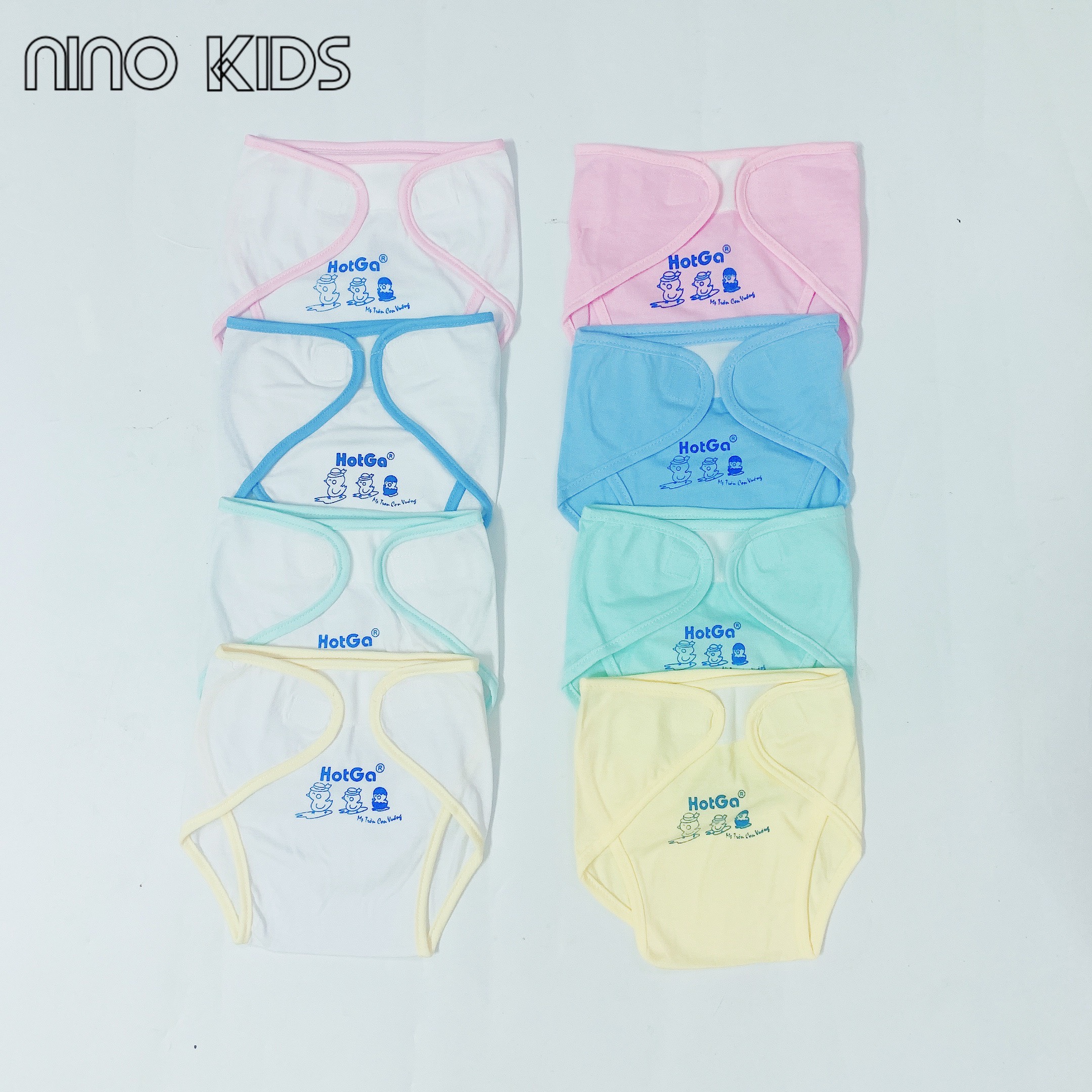 Combo 5 Tã Dán Vải Cho Bé Sơ Sinh Dán Cao Cấp Hotga (1 bịch 5 cái) Size 1/2/3/4
