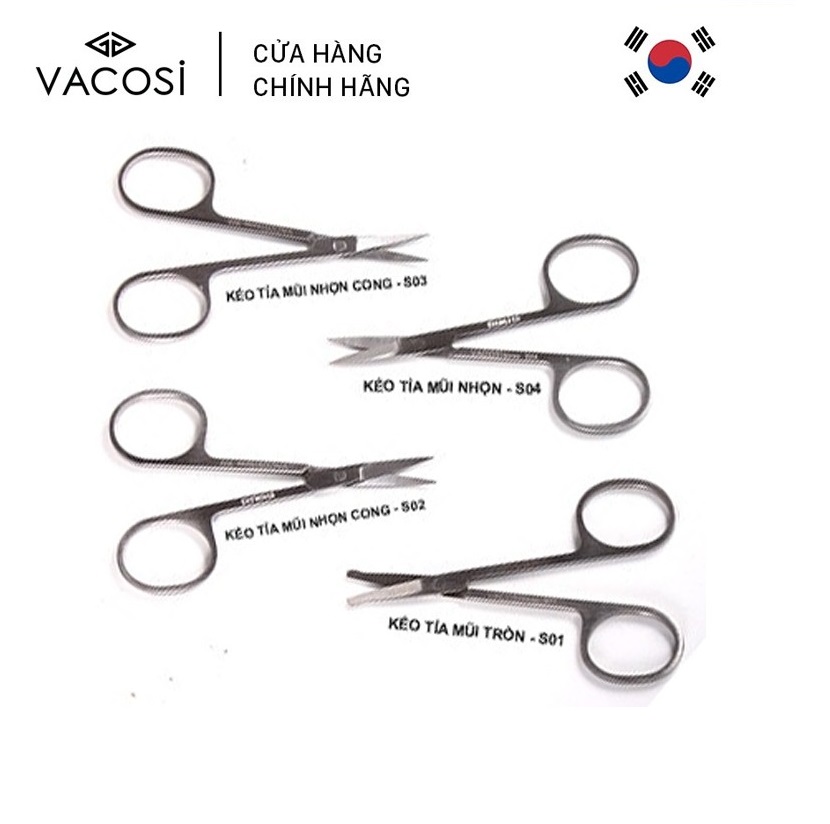 [HCM] Vacosi Kéo Tỉa Mũi Tròn Scissors S01