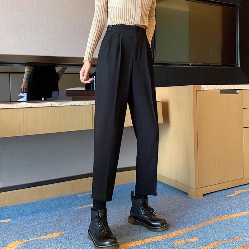 Quần baggy cạp lệch 2 khuy