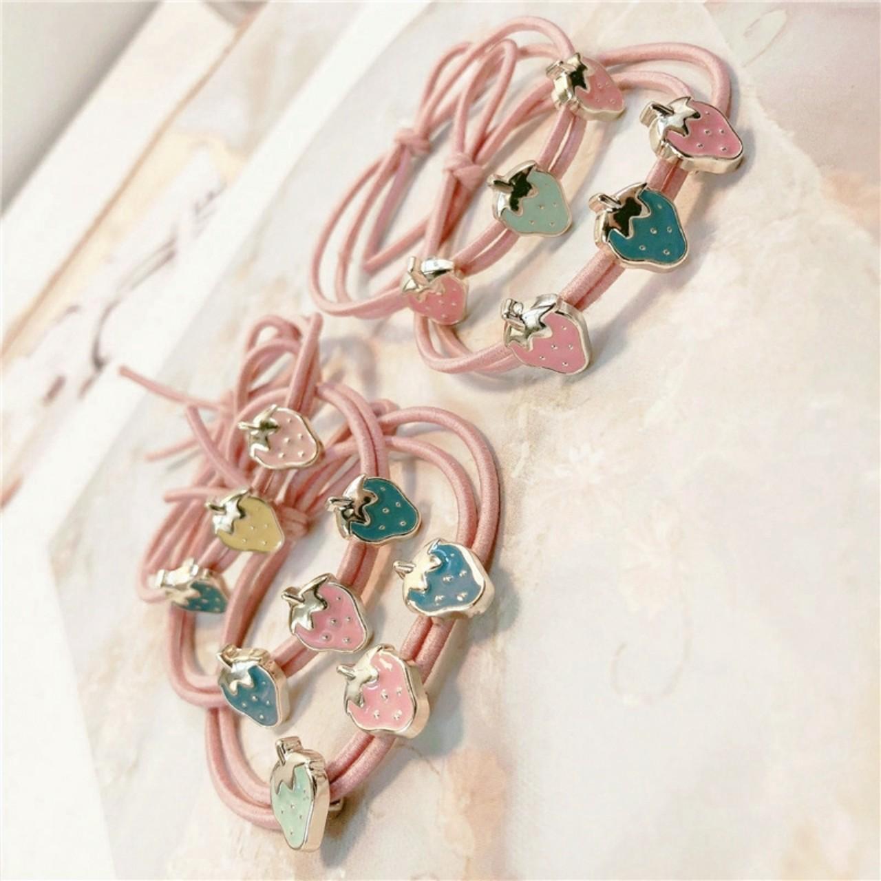 THUN  CỘT TÓC HÌNH TRÁI DÂU - 01 THUN