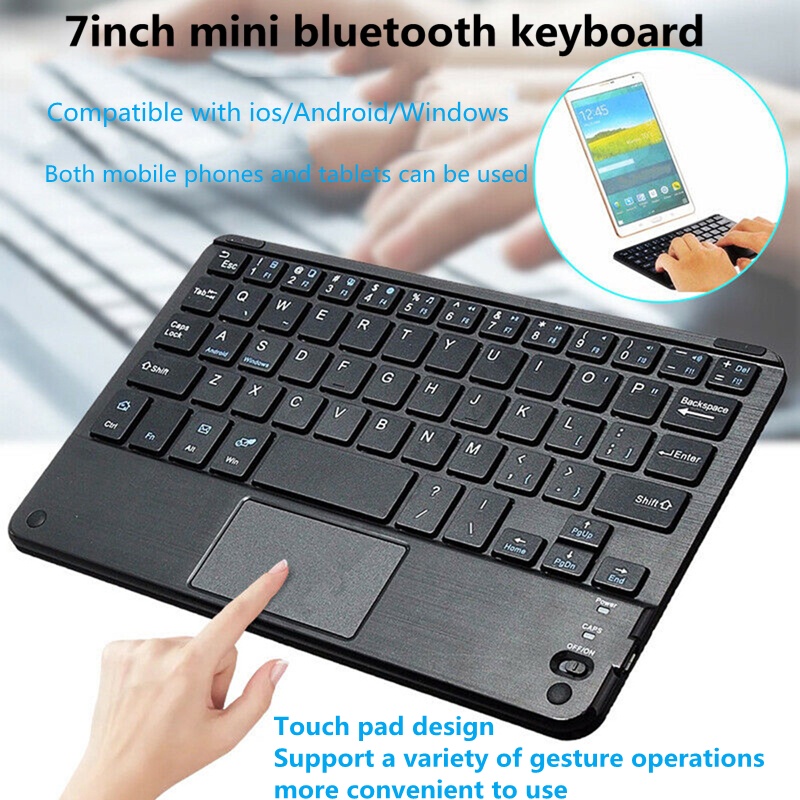 Tablet wireless keyboard for Bluetooth touch keyboard 7inch mini keyboard compatible with ios Android Windows