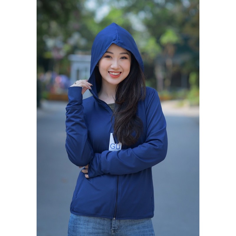 Áo chống nắng GU túi ZIP - Chất thun lanh dạng HẠT