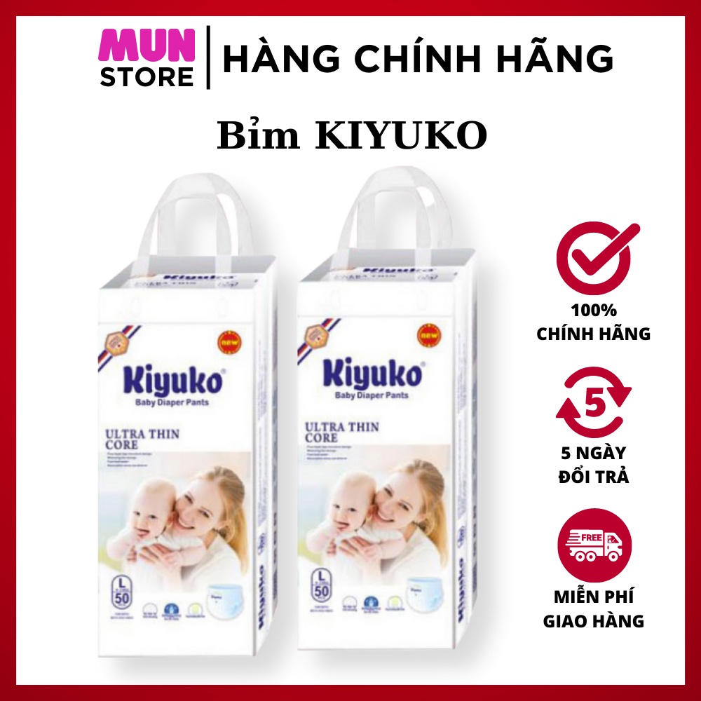 Tã/Bỉm quần Kiyuko M/L/XL/XXL/XXXL 100 miếng Công Nghệ Nhật -NB