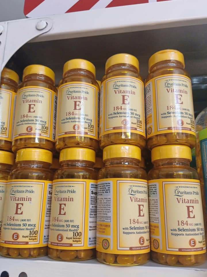 [HCM]Viên Uống Puritans Pride Vitamin E 184mg with Selenium 50mcg