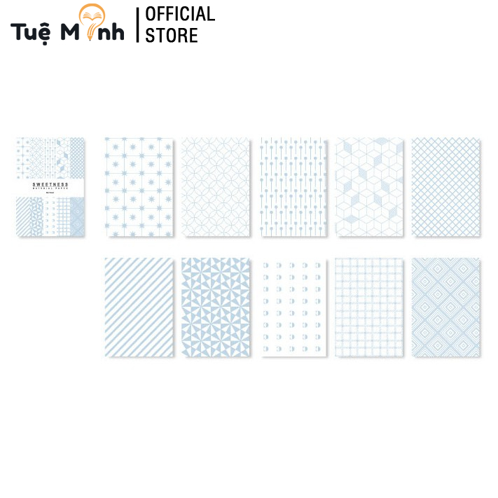 Bộ 50 Tờ Giấy Hoa Nghệ Thuật Sti22 VPP Tue Minh, Tấm Giấy Trang Trí Hoa Văn- VPPTueMinh