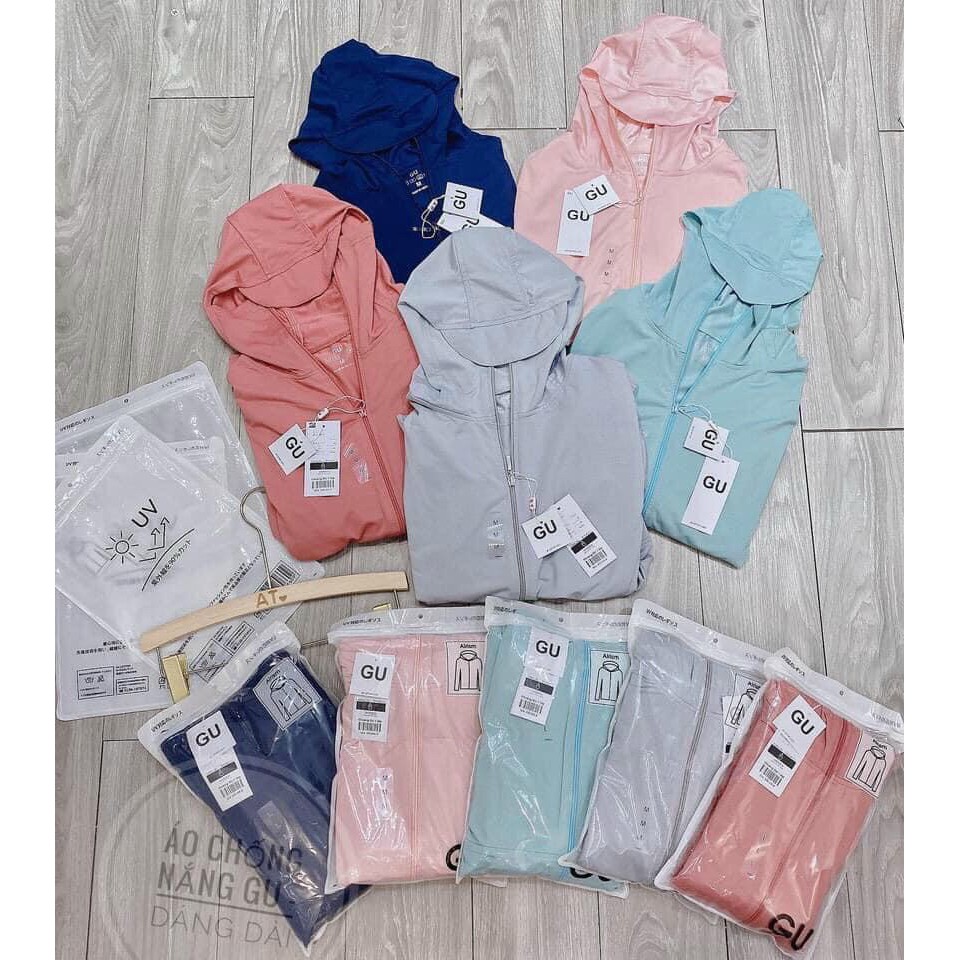 ÁO CHOÀNG DÀI TAY chống nắng GU cao cấp thông hơi phiên bản 2021 - Mũ có khoá